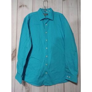 Kenneth Cole Reaction Men's‎ Dress Shirt Long Sleeve Button Up Turquoise Medium